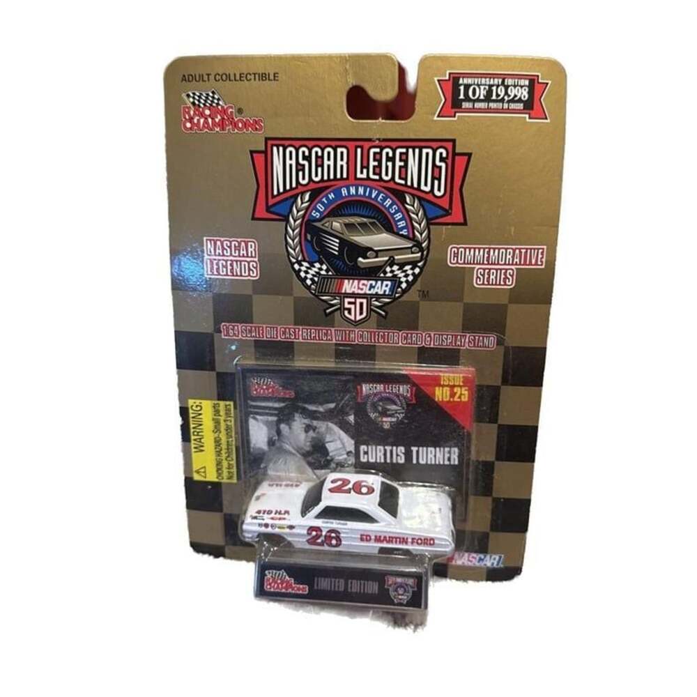 1998 Racing Champions NASCAR Legends #26 Curtis Turner Diecast Car on Card
